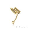 MULTI CZ LIGHTNING THUNDER 316L SURGICAL STEEL CURVED BARBELL/EYEBROW